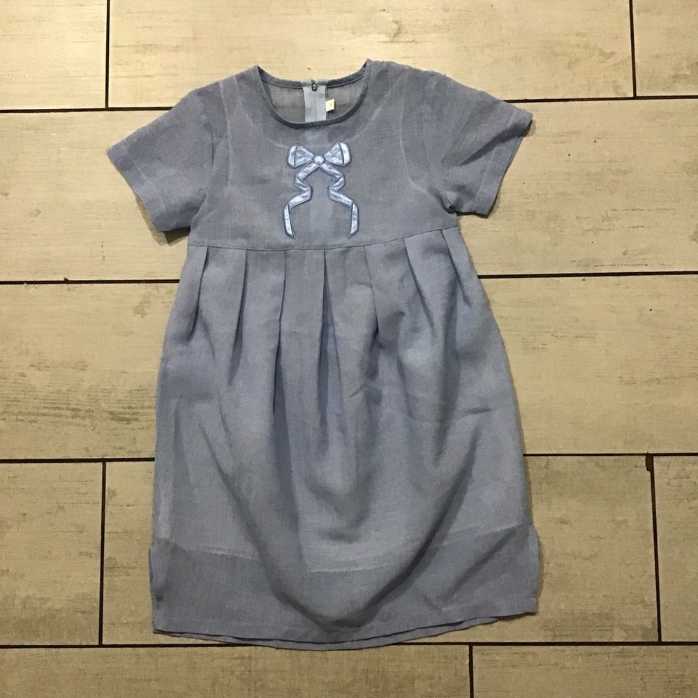 Dusty Blue Girls Dress